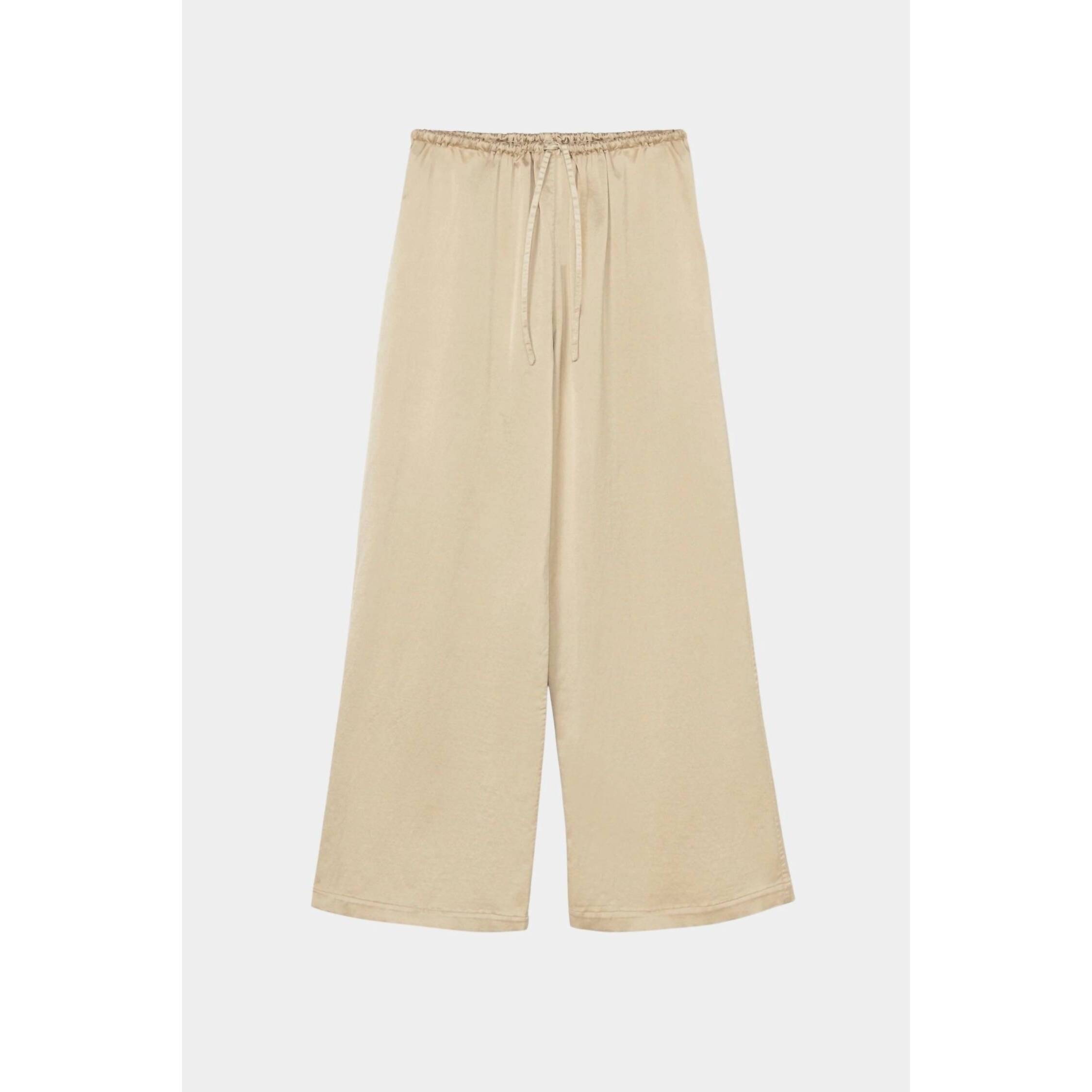 New Cordera Satin Drawstring Pants In Champagne — image 4 of 4